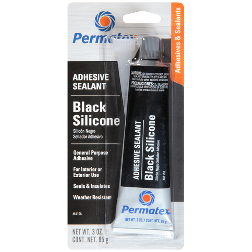 Permatex Black Silicone Adhesive Sealant 85G Permatex Black Silicone Adhesive Sealant 85G