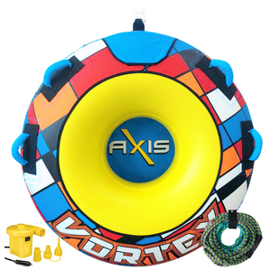 Axis Vortex Single 54 Inch Ski Tube Kit with 12V Pump and 50 FT Rope for 1 Person