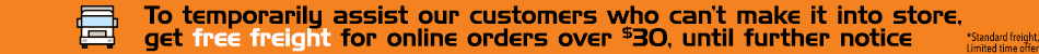 Get free freight when you spend over $30